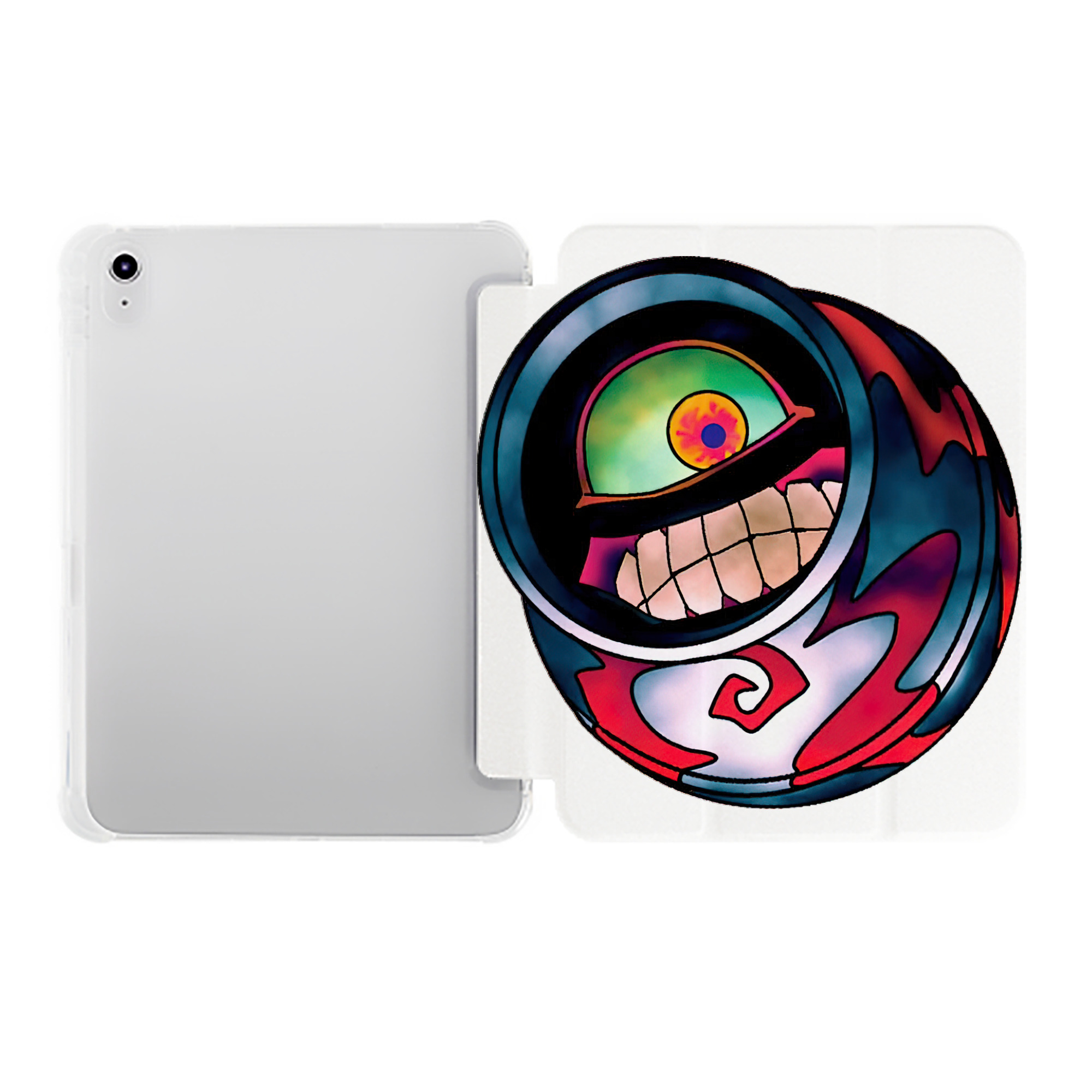 （画像用） 遊☆戯☆王 Yu-Gi-Oh! IPad ケース ペン収納付き 三つ折りスタンド PUレザー×シリコン 対応機種9.5/10.5/10.9インチ